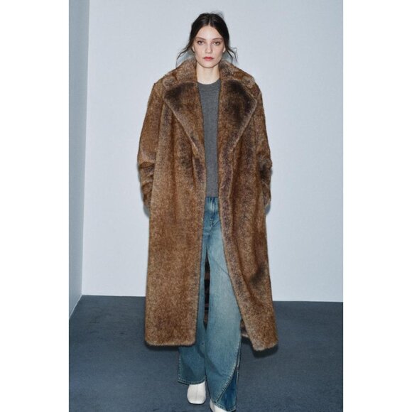 ZARA FAUX FUR COAT ZW COLLECTION LIMITED EDITION - Picture 2 of 7